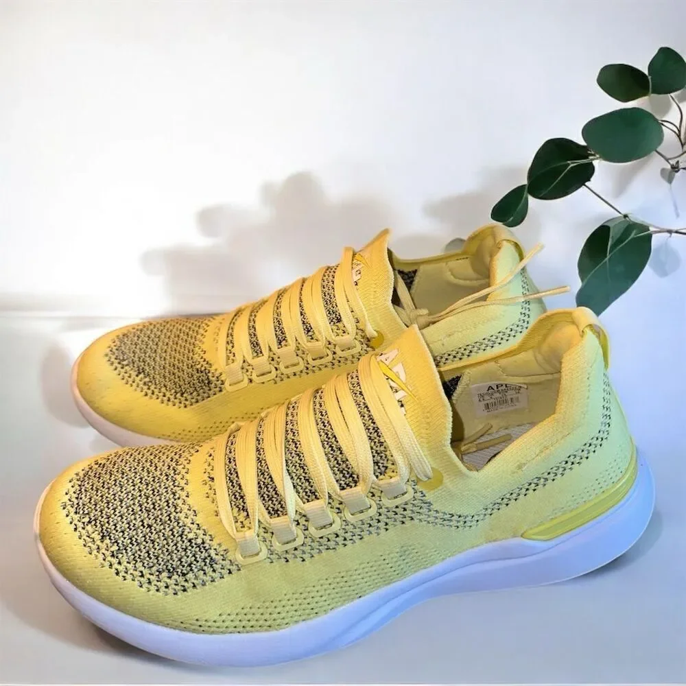 APL Women's TechLoom Performance Breeze Sneakers Bright Yellow Lightweight Shoe